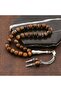 Natural Stone Metal Tasseled Tiger Eye Stone Rosary - 2
