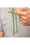 Silver Ball Kazaz Tassel Green Crimped Amber Prayer Beads - 3