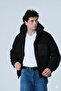 Men's coat Hooded cotton fabric detailed plush coat - 3