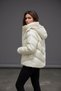 Inflatable Ecru Coat with Snap Fasteners and Zipper Closure K Hooded - 6