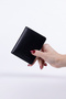 Petale Genuine Cowhide Leather Black Men's Wallet with Special Gift Box 14 Compartments Vertical Card Holder - 2