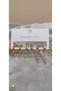 Gold Color Stainless Steel Multiple Hoop Earrings Set Zigzag Dangle Women Earrings - 7
