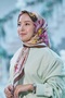 وشاح بني بنمط دخاني وشاح حناء - 2
