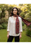 Wind Red Pattern Stylish & Elegant Women's Accessory Satin Scarf 30X165Cm - 4