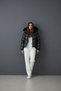 Inflatable Black Coat with Snap Fasteners and Zipper Closure K Hooded - 3