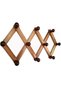 OneDcor Expandable Wooden Wall Hanger Wall Mounted Accordion Expanding Clothes Hat Hanger