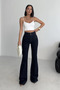 Women's Pensli Flared Jeans Anthracite 7021-23
