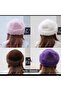 Women's Plush Fur Hat Soft Textured, Warm Winter Model Beige, White, Black, Pink - 3