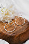 Vip Double Ring Earrings Metal Earrings with Steel Tips 3.5cm - 5