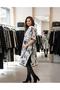 Women's Hooded Patterned Knitwear Poncho - 2