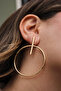 Vip Ring Plate Earrings Metal Earrings with Steel Tips 6cm - 3