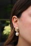 Vip Plate Stone Earrings Half Ball Steel Tip Metal Earrings 3.5cm - 3