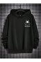 Coko series Manfinity Hypemode Plus Letter & Skull Print Drop Shoulder Hoodie
