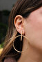 Vip Ring Plate Earrings Metal Earrings with Steel Tips 6cm - 5