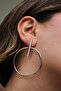 Vip Ring Plate Earrings Metal Earrings with Steel Tips 6cm - 3