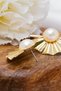 Vip Plate Pearl Earrings Metal Earrings with Steel Tips 2.5cm - 4