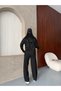 Half Turtleneck Double Zipper Pocket Knitwear Set - 9
