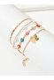 Set of 4 - Butterfly Pendant Flower Decor Bracelets - 4
