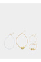 Gold Tone Bow Necklace and Bracelet Set