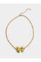Gold Tone Bow Necklace and Bracelet Set - 4