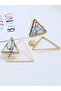Triangle Shaped Push Back Earrings - 3
