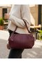 Women's Burgundy Hand and Shoulder Bag - 6