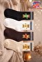 Women's Cotton Socks 4 Pairs Teddy Bear Patterned Comfortable Daily Socks - 5