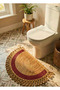 Lunaloop Half Moon Jute Doormat Handmade Front Door Bath Balcony Rug Caravan Boat Home Decoration - 5