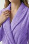 100% Cotton Unisex Bathrobe with Shawl Collar and Pockets, Large Size 3XL 4XL Lilac Men's and Women's Bathrobe - 4
