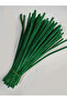 25 Pieces of Emerald Green Chenille, Feathered Wire Suitable for Flower Making, 30 cm 6 mm