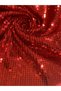 Red Sequin Fabric Stretchable - Red Zara Sequin Fabric - 3