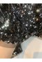 Black Silver Double Sided Sequin Fabric - 2