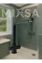 Luxury Square Purified Black Kitchen Sink Faucet (Hot-Cold Inlet, Brass Material, Rustproof) - 2