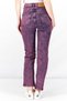 Women Straight Fit High Waist Washed Stretchable Denim Jeans, Acid Purple - 4