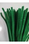 25 Pieces of Emerald Green Chenille, Feathered Wire Suitable for Flower Making, 30 cm 6 mm - 2