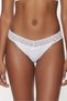 White Laser Cut Waist Lace Stitch-Free Traceless Women's Slip Panties - Comfortable Luxury Underwear