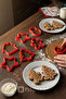 6-Piece Christmas Themed Cookie Cutter Set Pine Tree, Star, House, Snowman, Gingerbread Man, Gingerbread