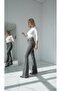 Stretch Fabric Snow Gray Women's Flared Jeans High Waist Shaping Jeans (Extra Comfortable) - 4