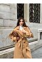 Kaşe Special Design Coat with Long Belt and Button Detail - 4