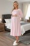 New Season Women's Pink Lace Buttoned Special Design 100% Cotton Maternity Nightgown