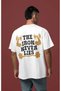 The Iron Never Lies Written Bodybuilding Fitness Back Printed Unisex Oversized Gym T-Shirt
