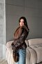 Women's Brown New Season Fur Collar Premium Leather Coat - 7