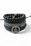 4Pcs Genuine Leather Bracelet Irish Cross Design Real Leather Bracelet Fashion Bracelet
