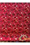 Red Floral Patterned Water and Stain Repellent Panama Linen Small-Scale Premier Duck Fabric Cloth 100X180