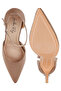 Women Microfiber Stiletto Sandals in Taupe - 5