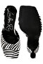 Women Slip On Spool Heels in Black - 5