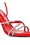 Women Rhinestone Embellished Stiletto Sandals in Red - 4
