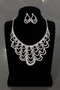 Silver Color Stone Detailed Evening Dress/Wedding Set