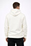 Men's Regular Fit 3 Thread Cotton Fleece Lined Embroidered Ka Hooded Anguru Pocket Sweatshirt – Ecru - 5