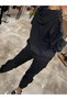 New Season Women's Long Sleeve Hooded Blouse Pulpayet Detail Pants Suit - 3
